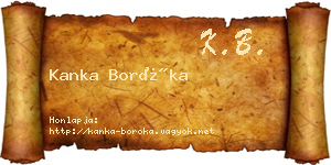 Kanka Boróka névjegykártya